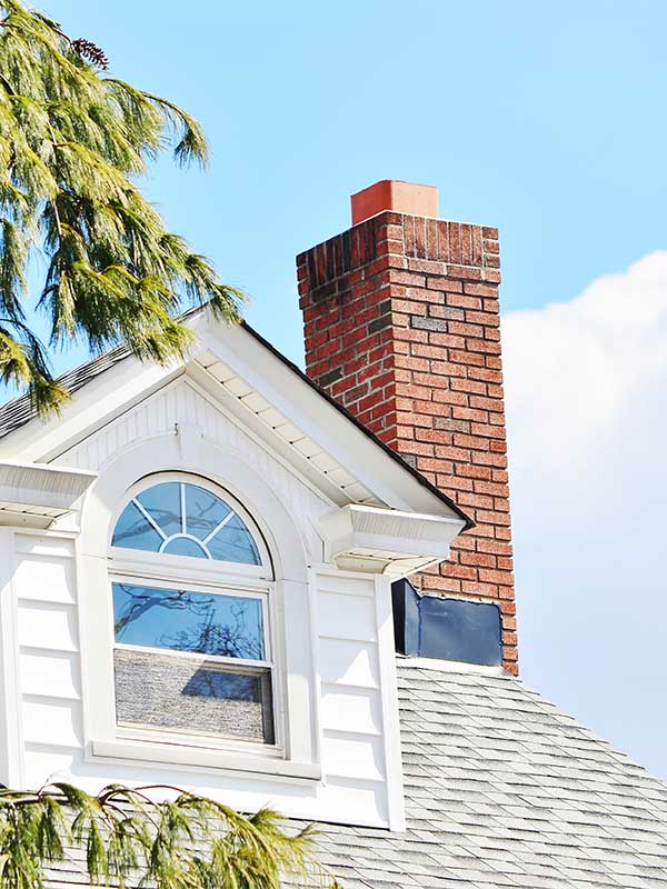Chimney on roof